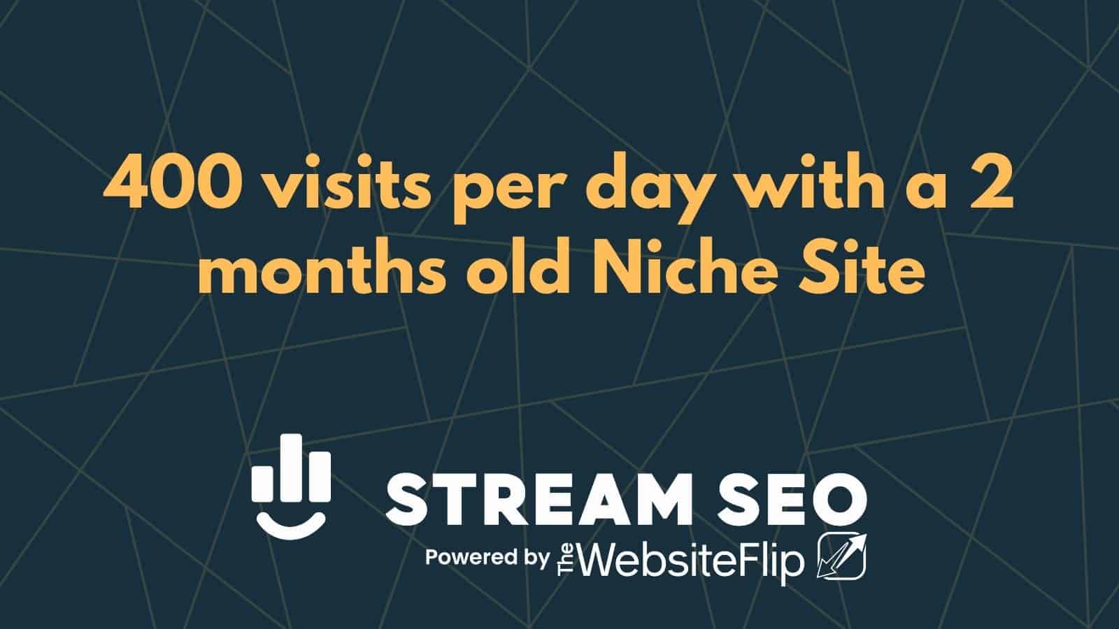 400 visits per day with a 2 months old Niche Site