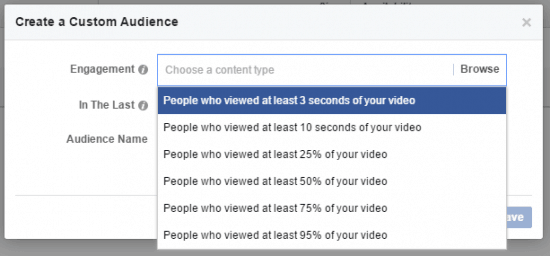 Facebook Custom Audience Engagement