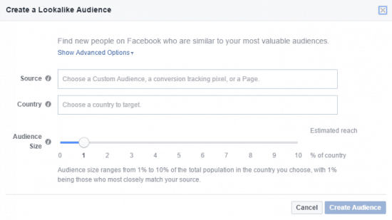Lookalike Custom Audience Facebook