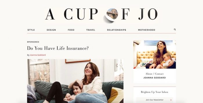 best lifestyle blogs a cup of jo
