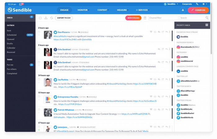 Hootsuite Alternatives - Sendible Engagement