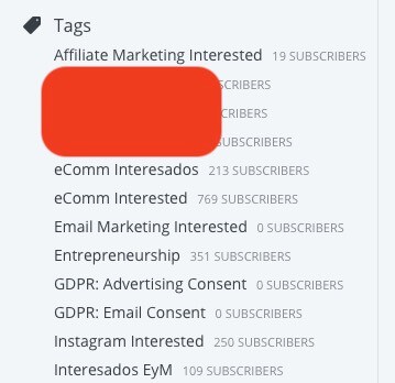 convertkit review - tags