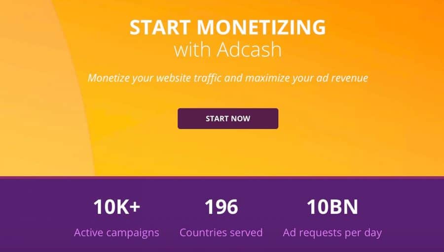 adcash review - publishers platform