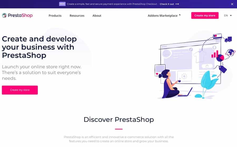 shopify alternatives - prestashop