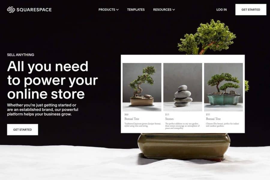 shopify alternatives - squarespace